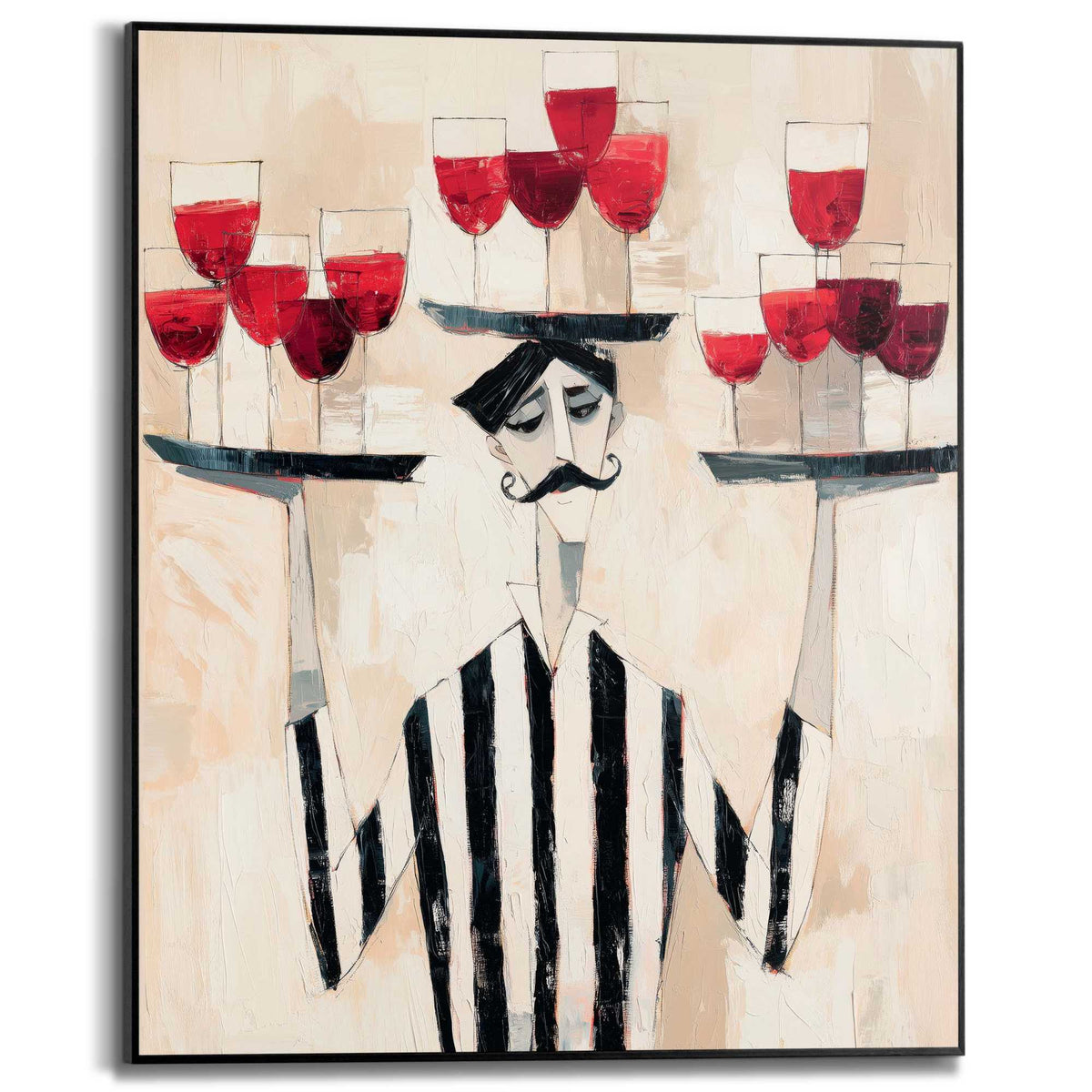 Framed Poster Wine in Balance 50x40