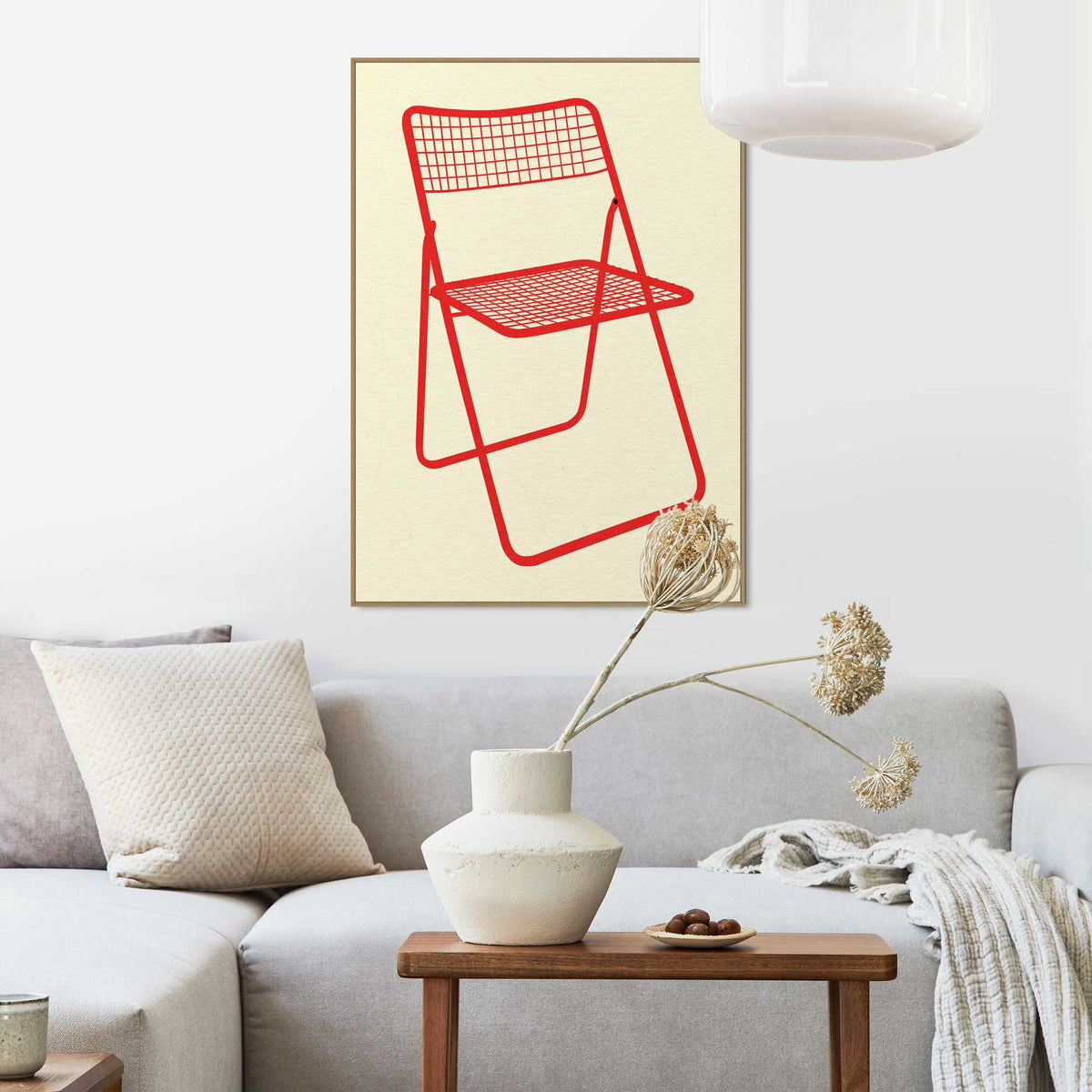 Framed Poster Red Chair 70x50