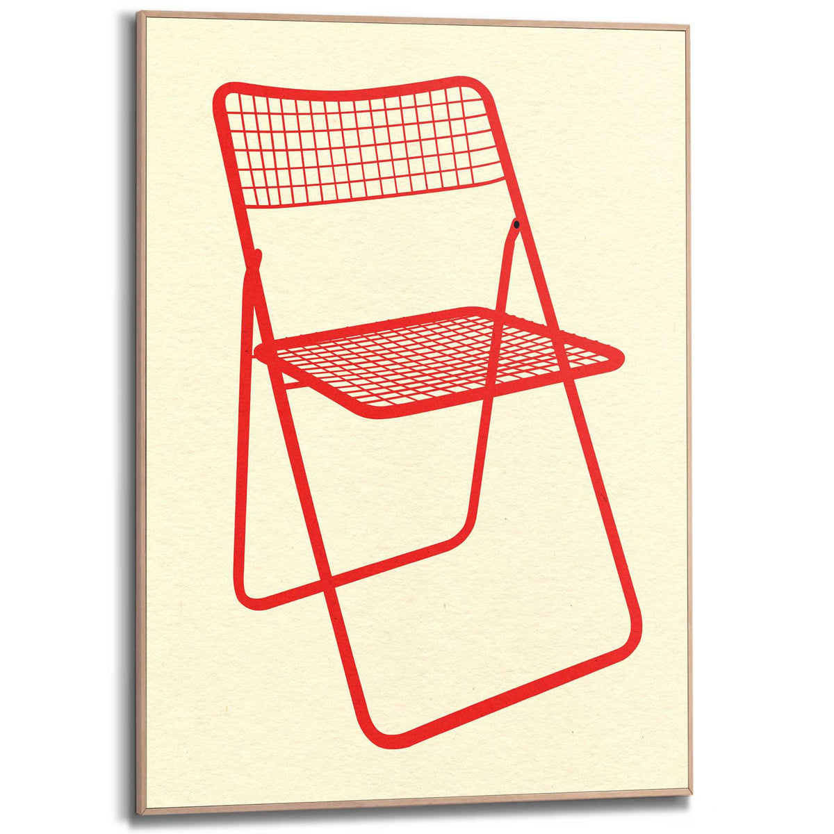 Framed Poster Red Chair 70x50