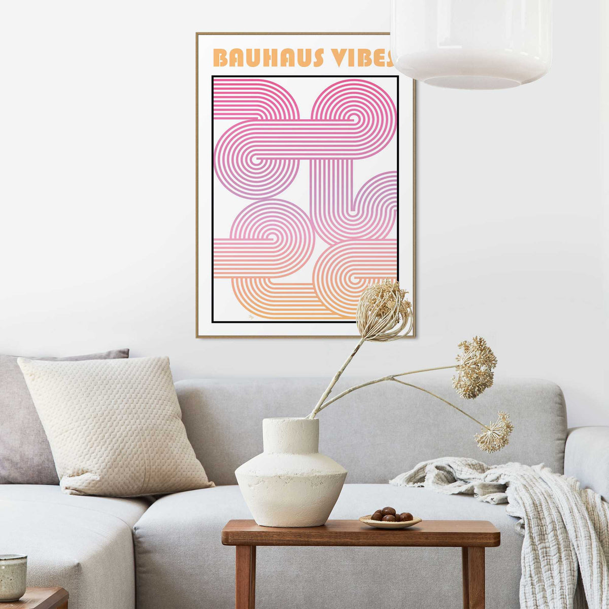 Framed Poster Bauhaus - Retro Lines I 70x50