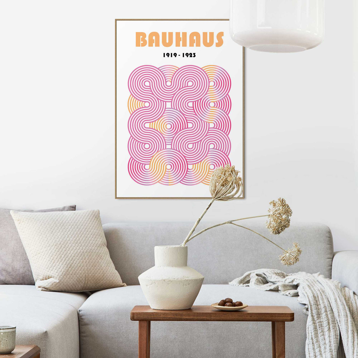 Framed Poster Bauhaus - Retro Lines II 70x50