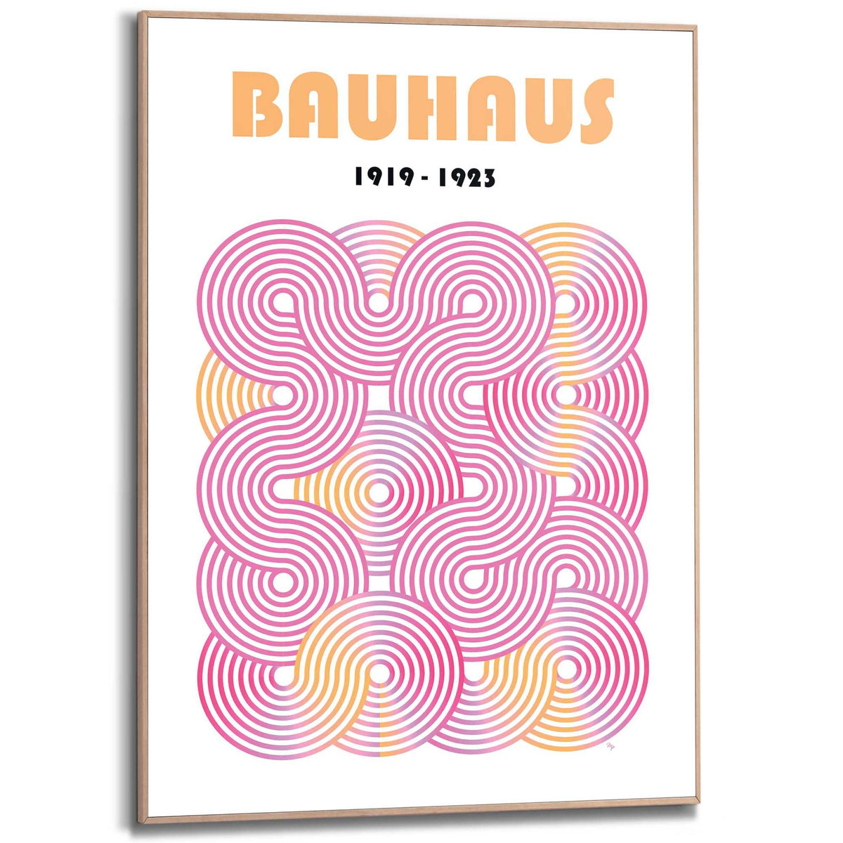Framed Poster Bauhaus - Retro Lines II 70x50