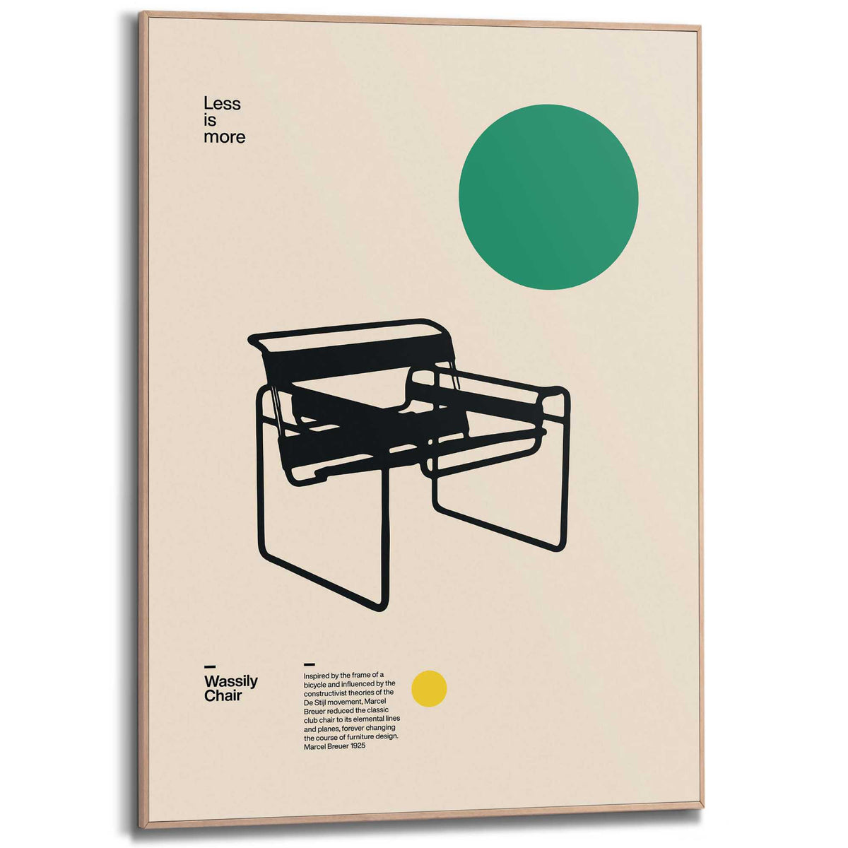 Framed Poster Wassily Chair 70x50