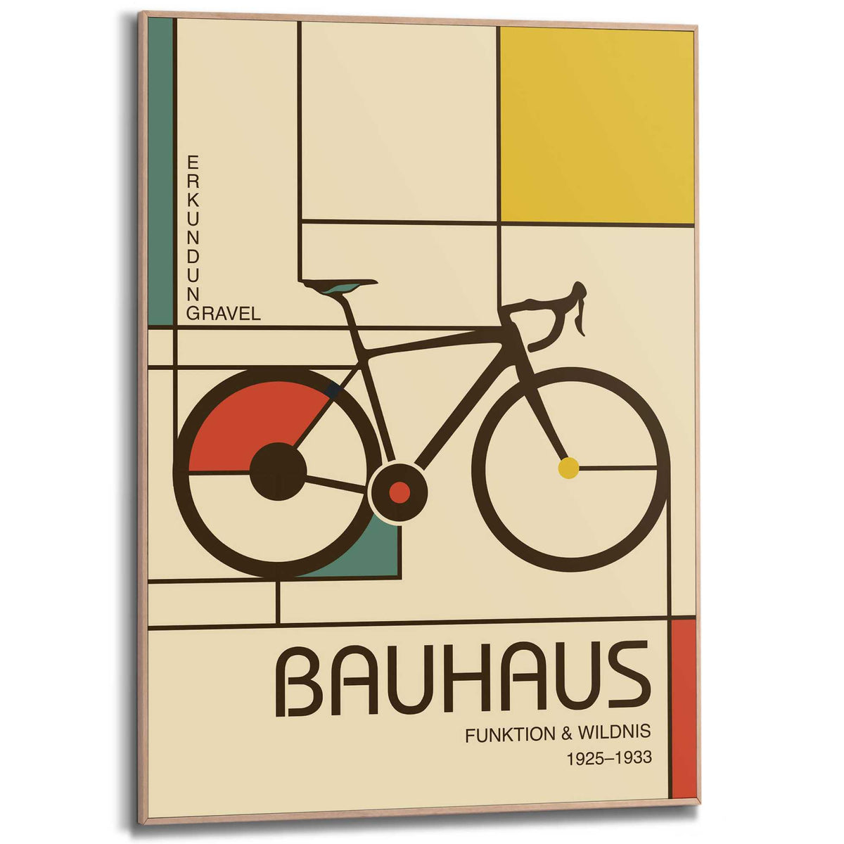 Framed Poster Bauhaus - Gravelbike 70x50