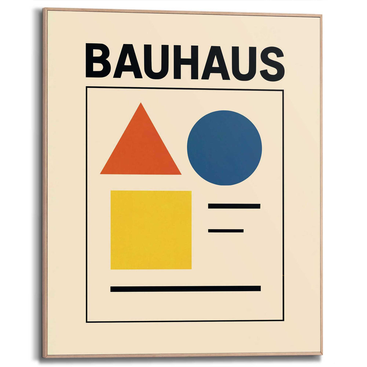 Framed Poster Bauhaus - Basic Shapes 50x40