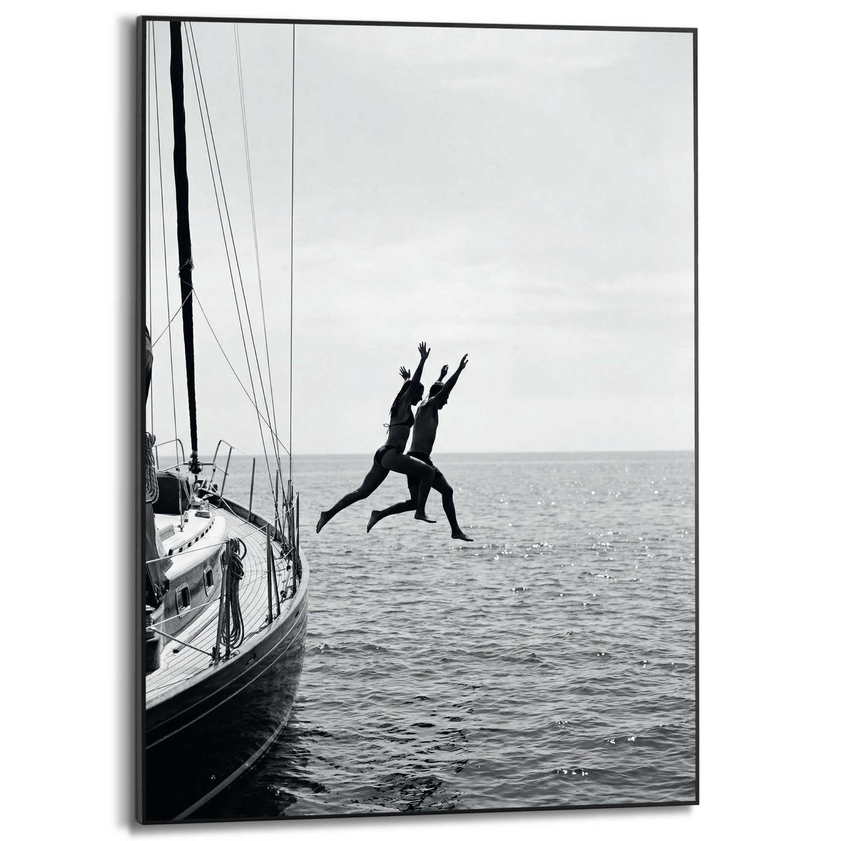 Framed Poster Ocean Jump 70x50