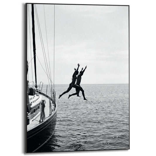 Framed Poster Ocean Jump 70x50