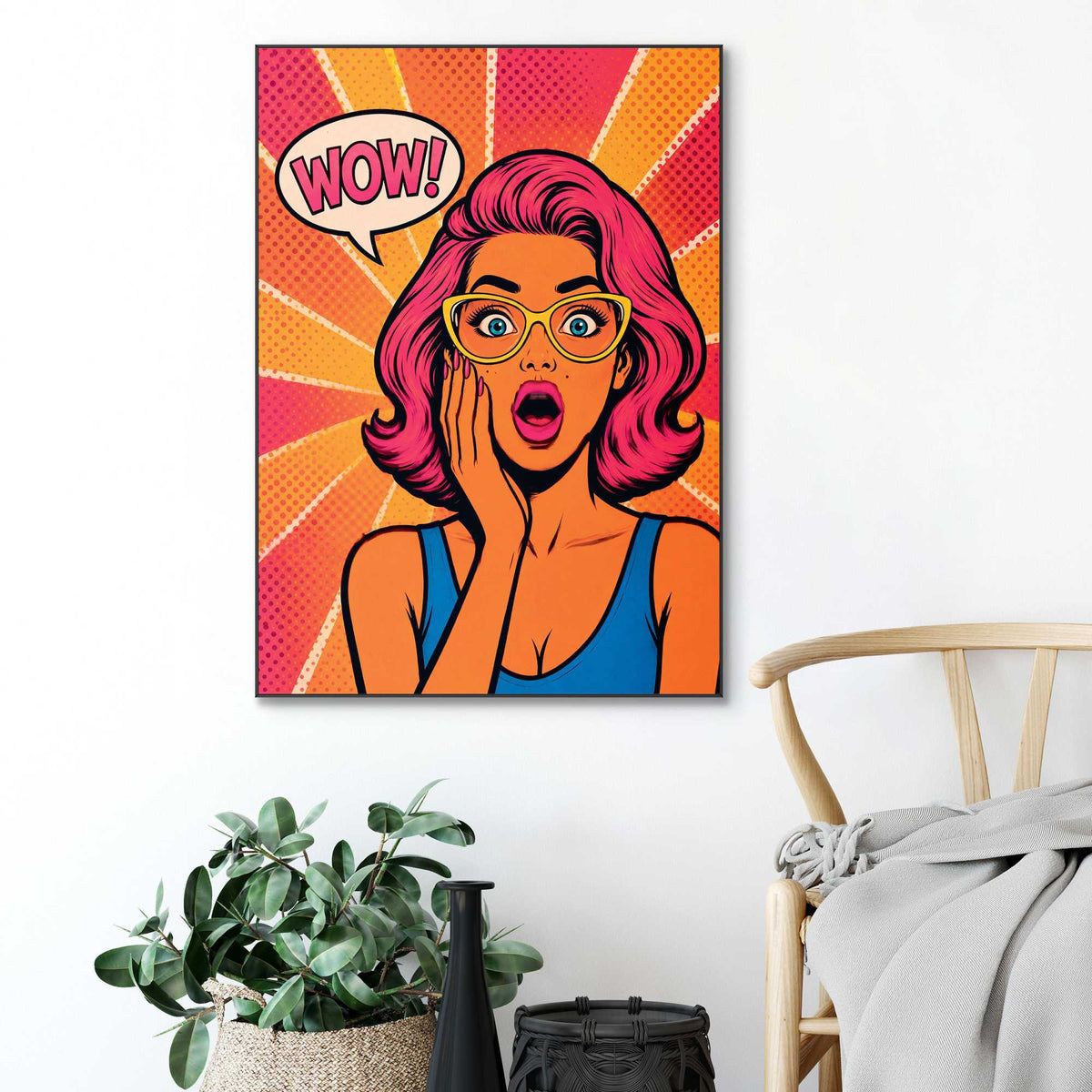 Framed Poster Pop Wow 70x50