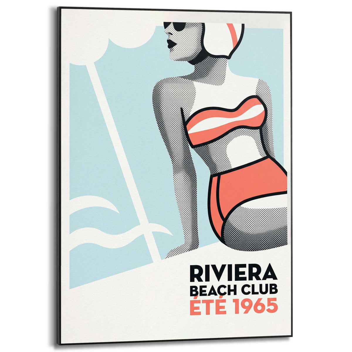 Framed Poster Riviera Beach Girl 70x50