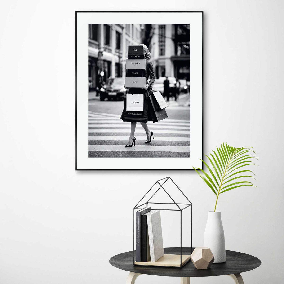 Framed Poster Shopping Chic 50x40