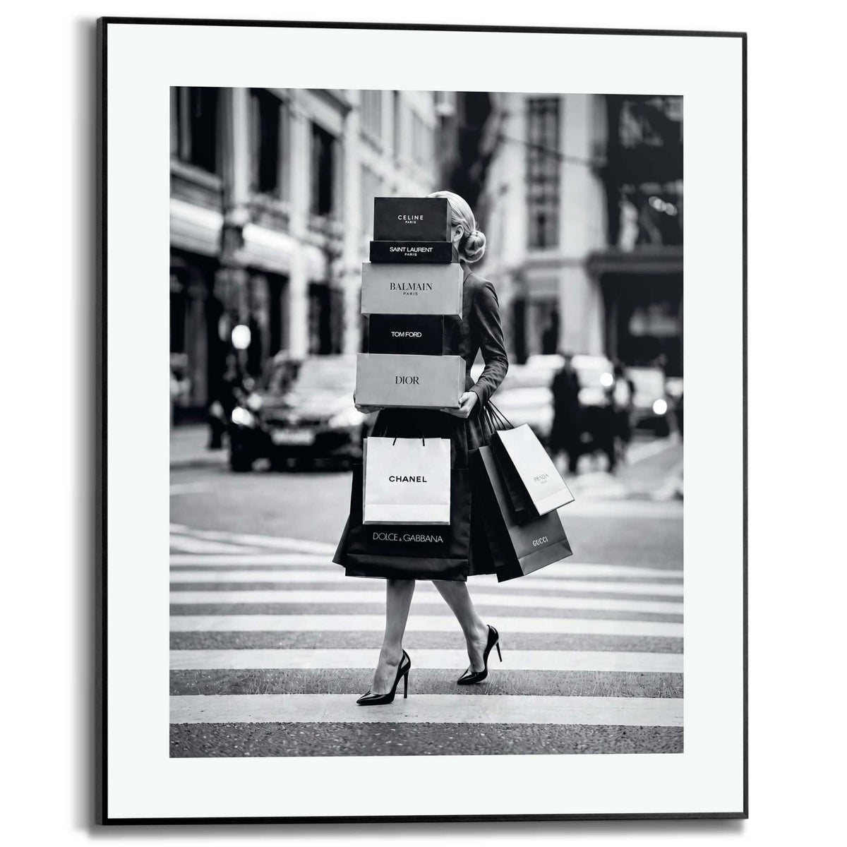 Framed Poster Shopping Chic 50x40