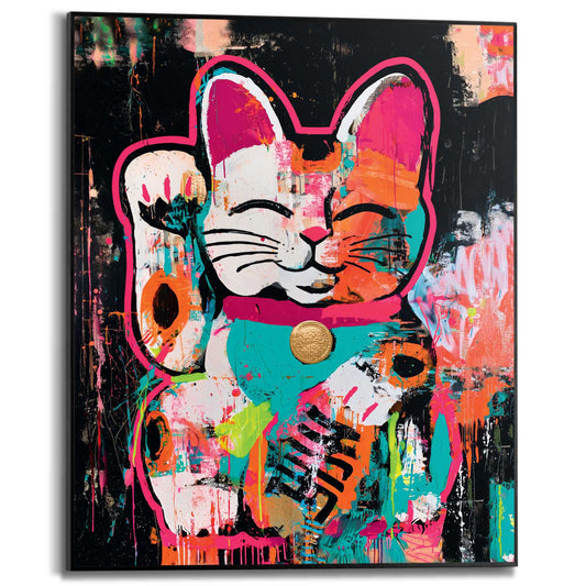 Framed Poster Lucky Cat 50x40