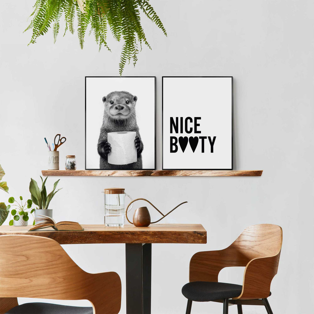 Framed Poster Cheeky Otter 40x30