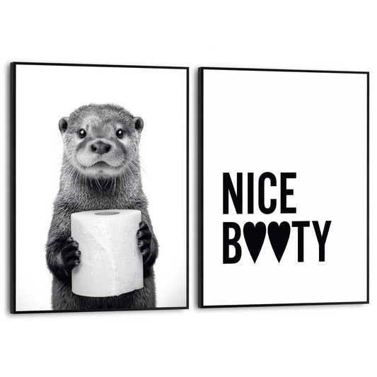 Framed Poster Cheeky Otter 40x30