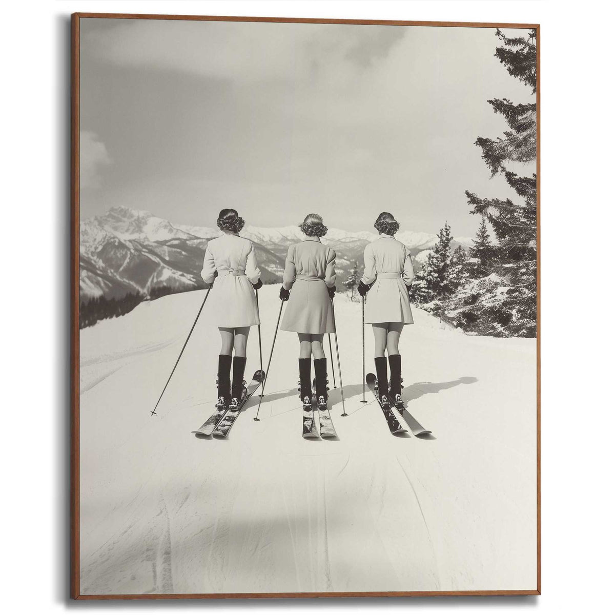 Framed Poster Alpine Girls 50x40