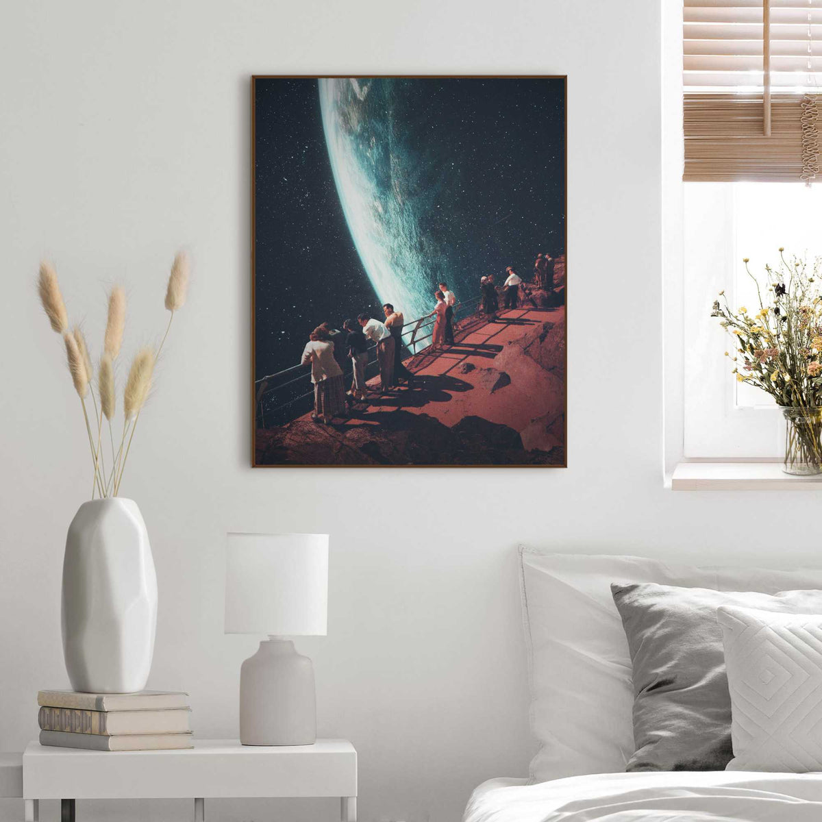 Framed Poster Planet View 50x40