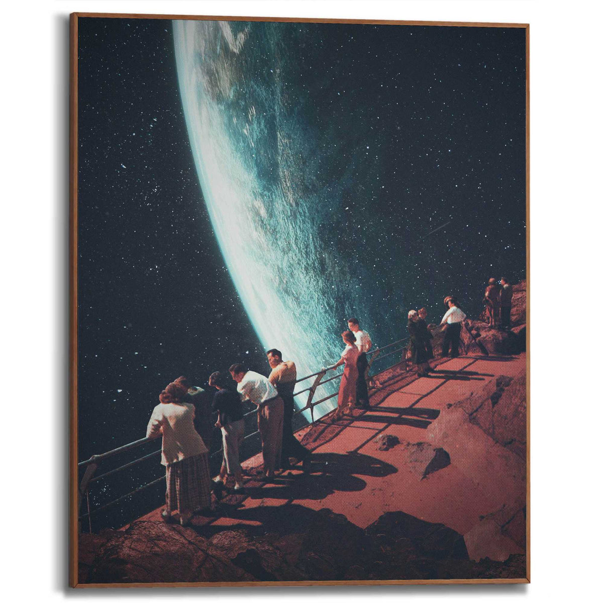 Framed Poster Planet View 50x40