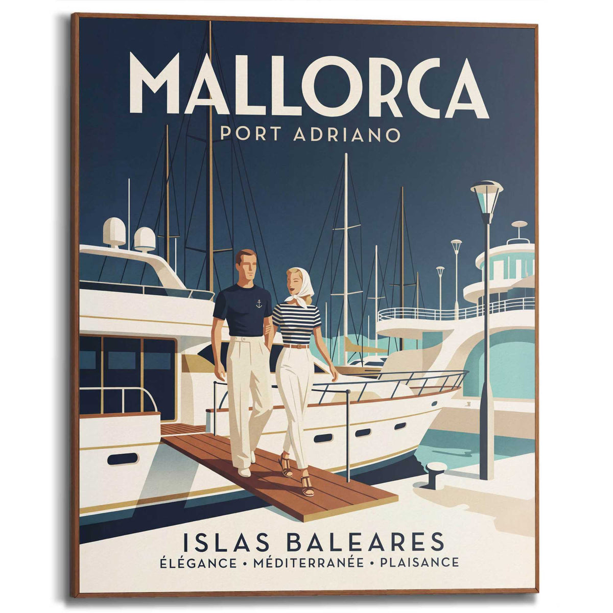 Framed Poster Coastal Mallorca 50x40