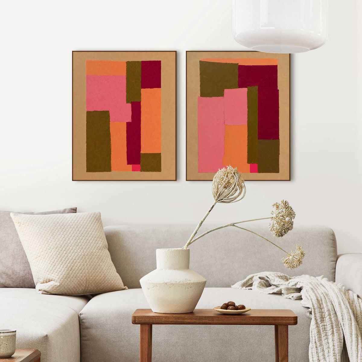 Framed Poster Colour Blocks 50x40