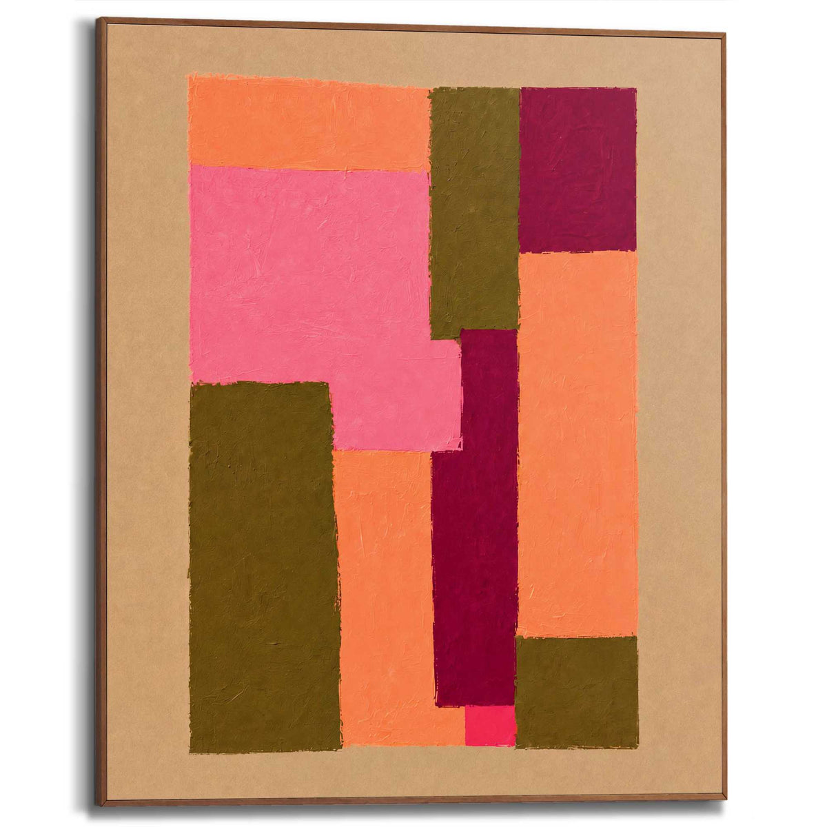 Framed Poster Colour Blocks 50x40
