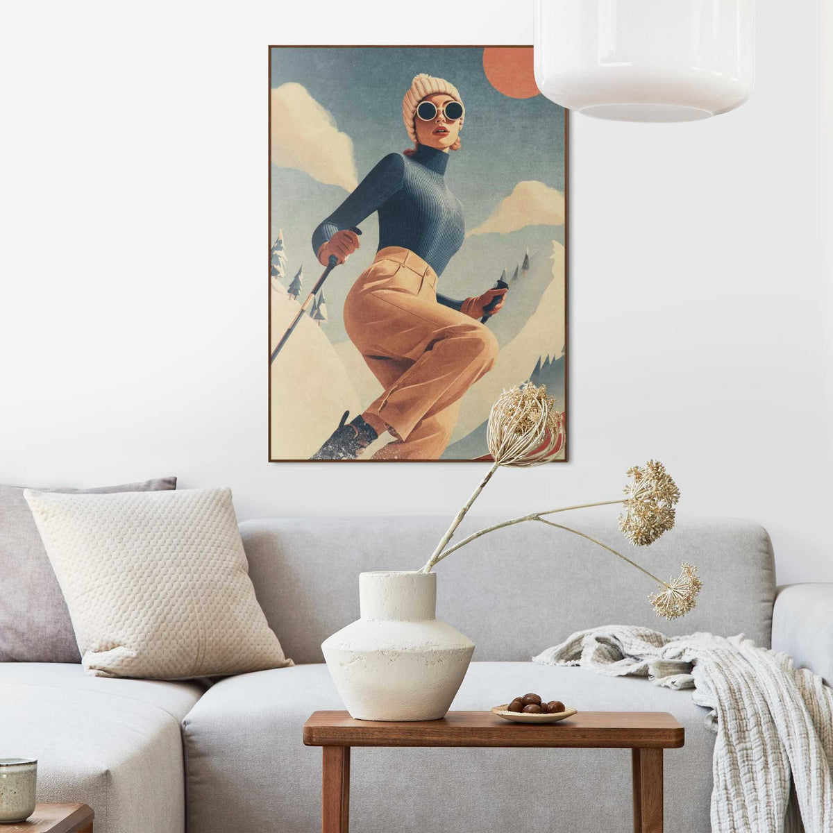 Framed Poster Ski Fashion 70x50