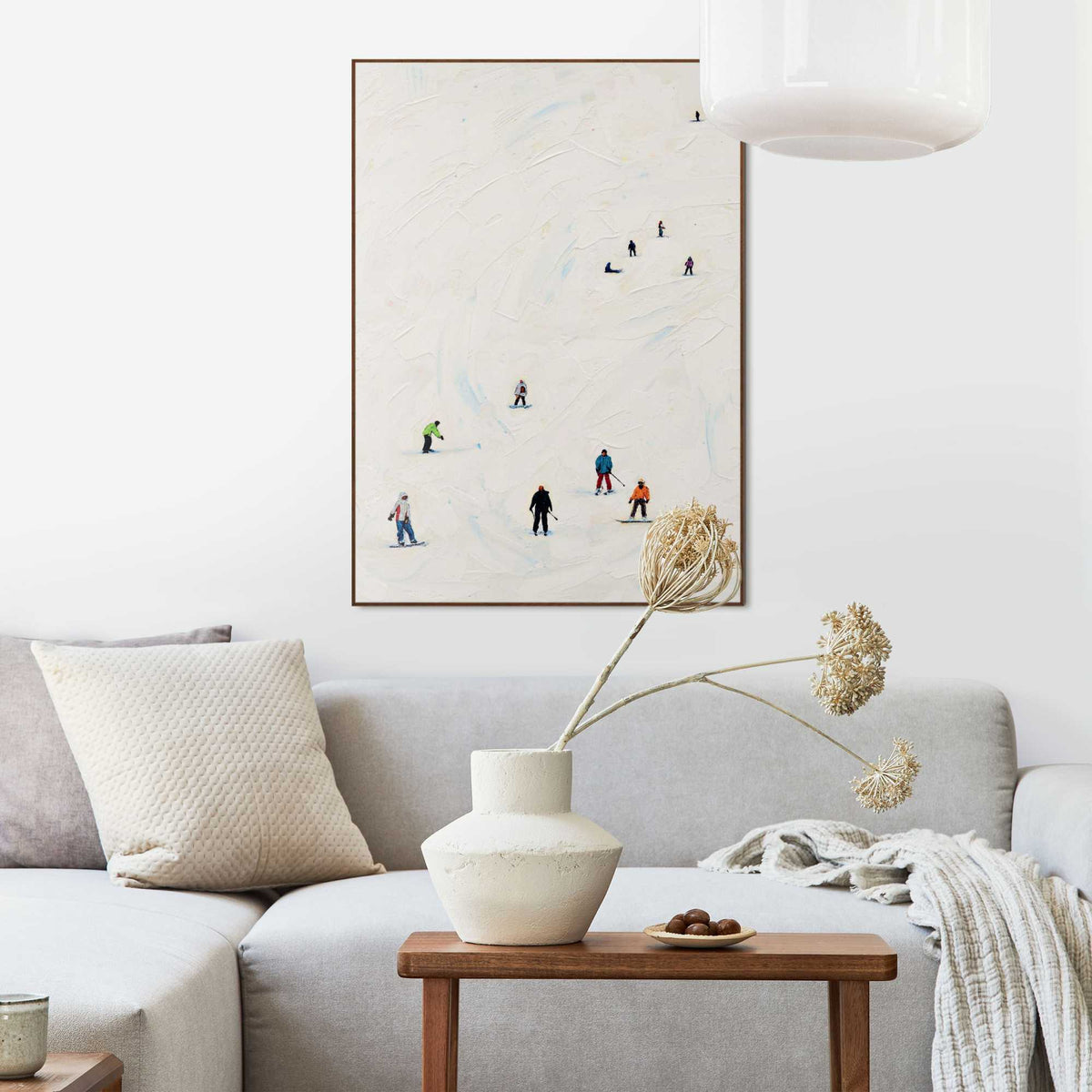 Framed Poster Winter Slope 70x50