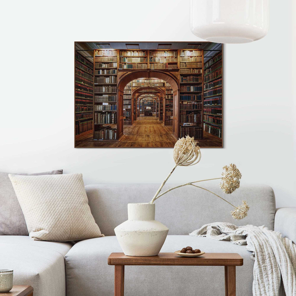 Framed Poster Grand Library 50x70