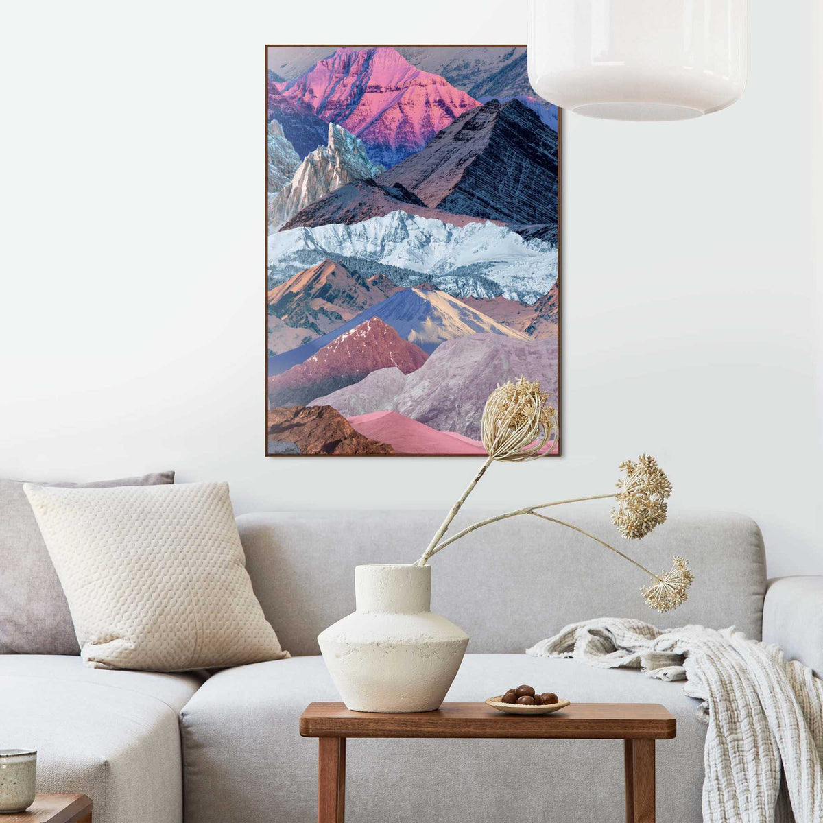 Framed Poster Colourful Mountains 70x50