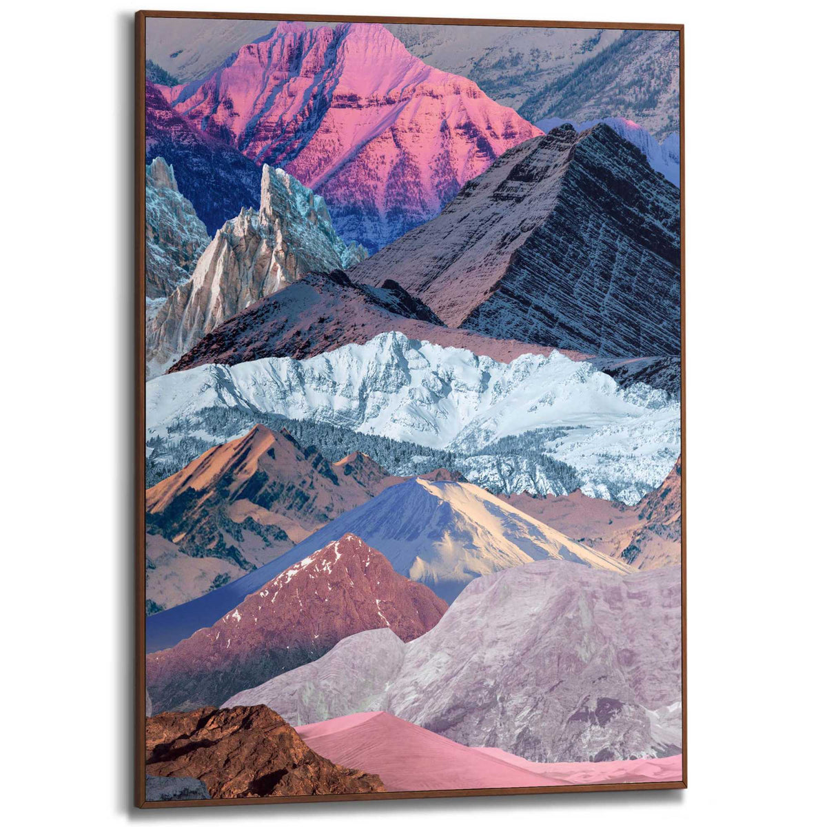 Framed Poster Colourful Mountains 70x50