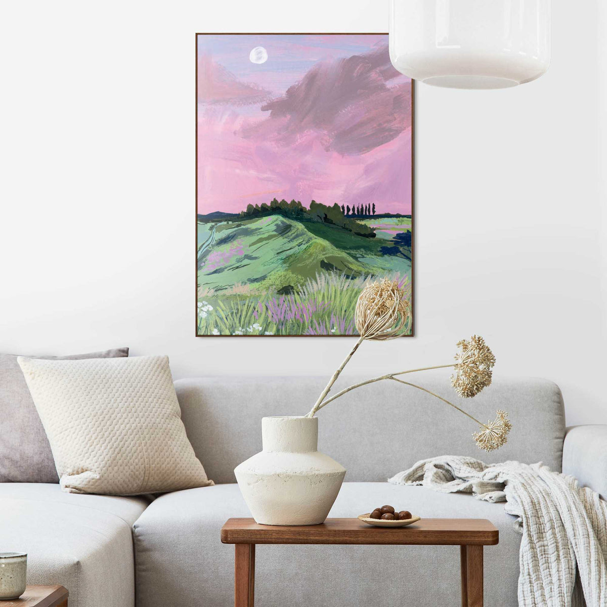 Framed Poster Pink Horizon 70x50