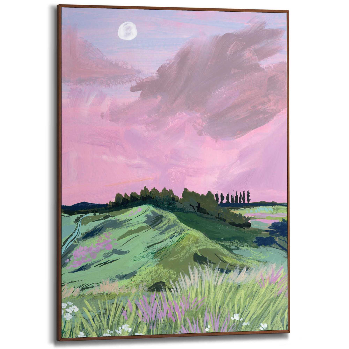 Framed Poster Pink Horizon 70x50