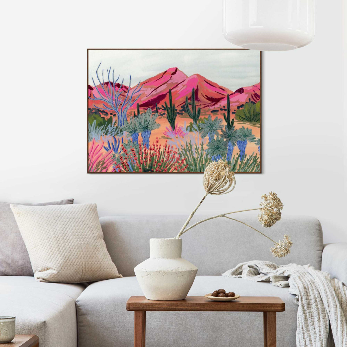 Framed Poster Pink Desert 50x70