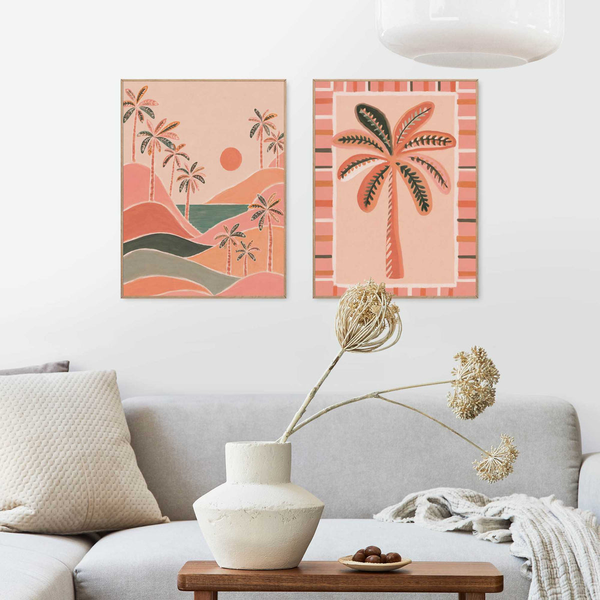 Framed Poster Palm Sunset 40x30