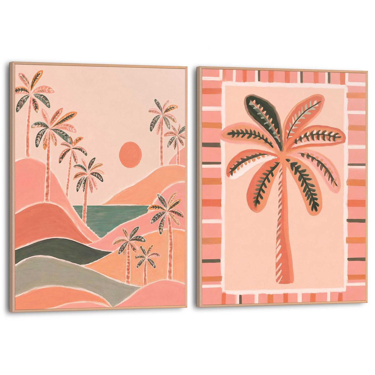 Framed Poster Palm Sunset 40x30