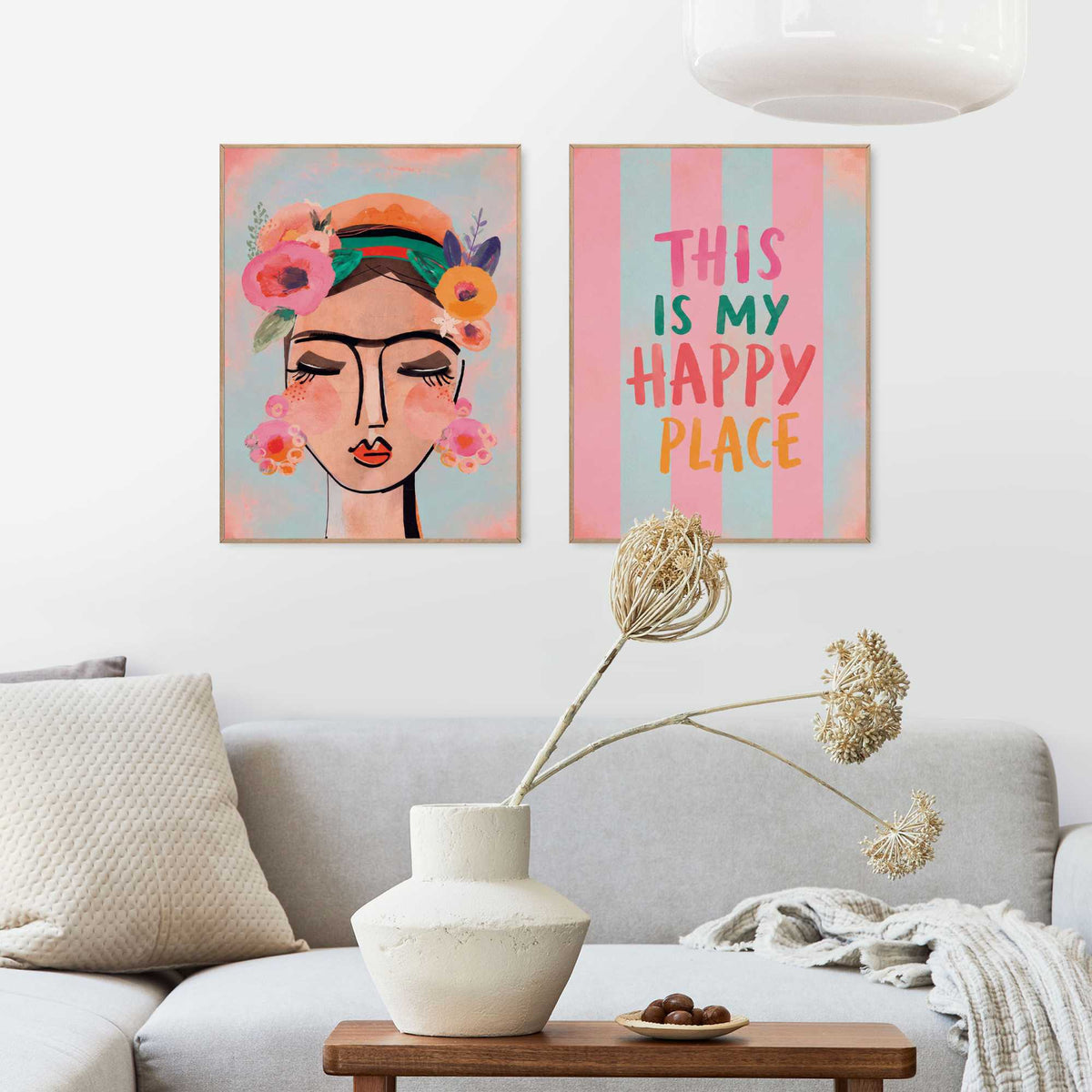 Framed Poster Pink Happiness 40x30