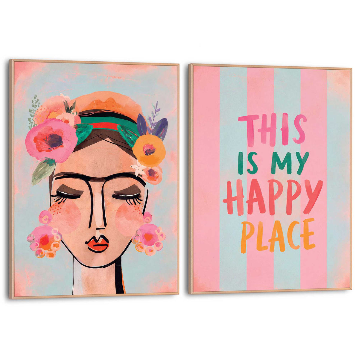 Framed Poster Pink Happiness 40x30