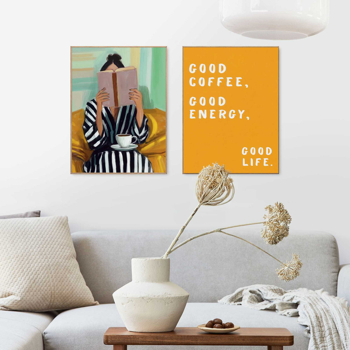 Framed Poster Good Energy 40x30