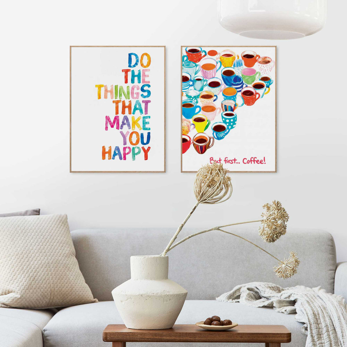 Framed Poster Colourful Coffee 40x30