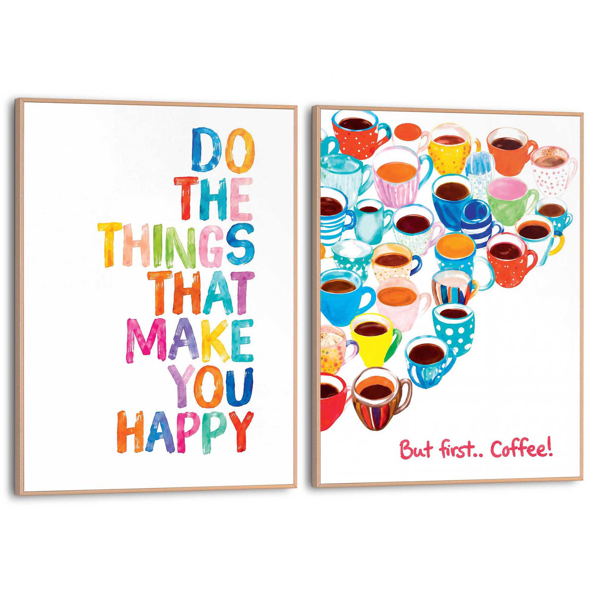 Framed Poster Colourful Coffee 40x30