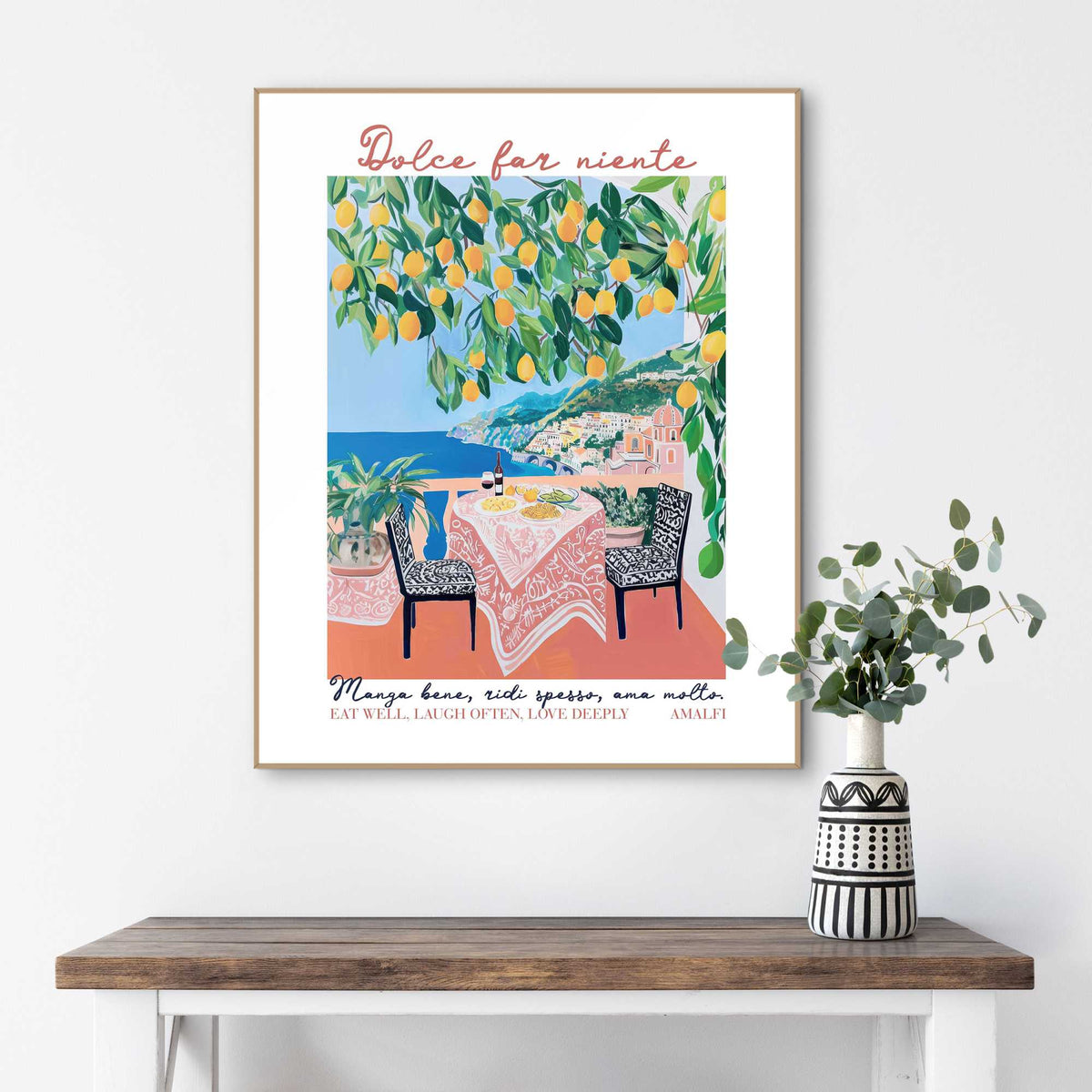 Framed Poster Italian Summer 50x40