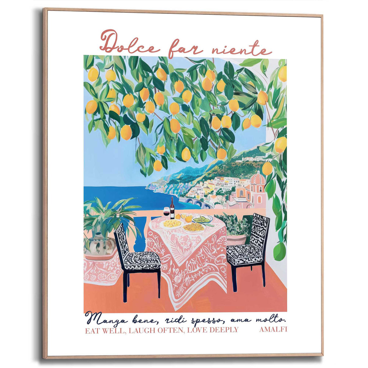 Framed Poster Italian Summer 50x40
