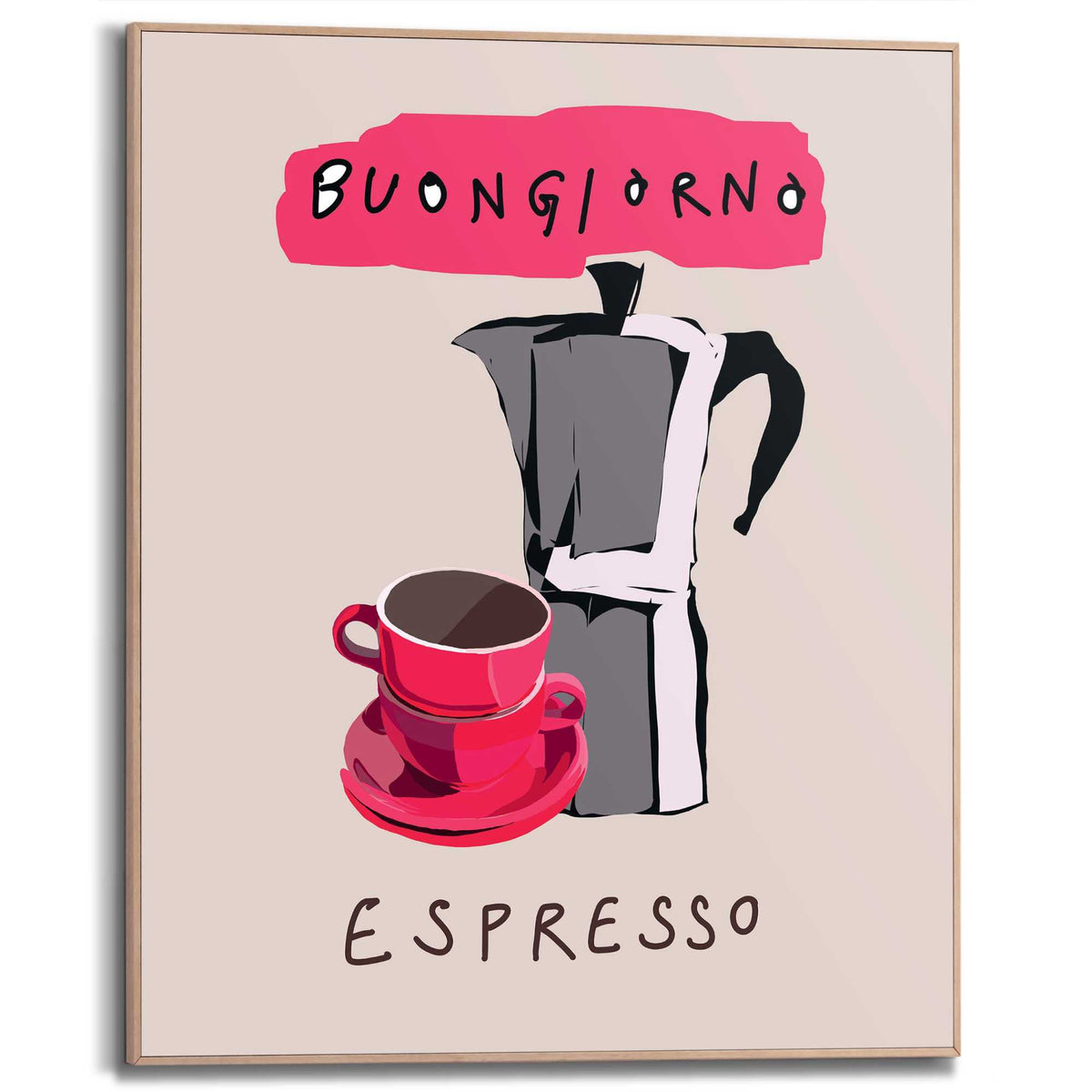 Framed Poster Espresso Time 50x40