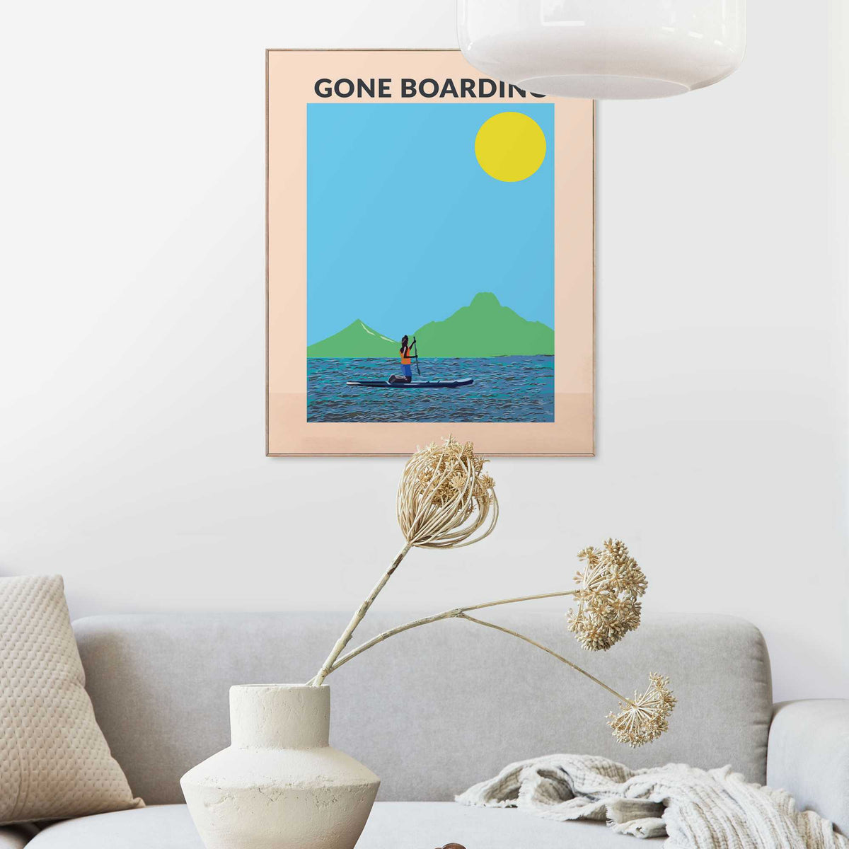 Framed Poster Paddleboarding 50x40