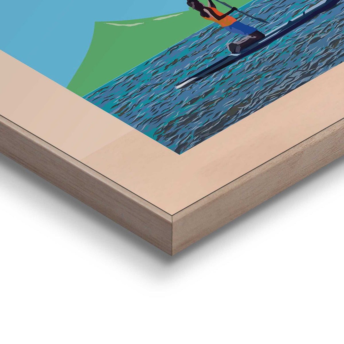 Framed Poster Paddleboarding 50x40