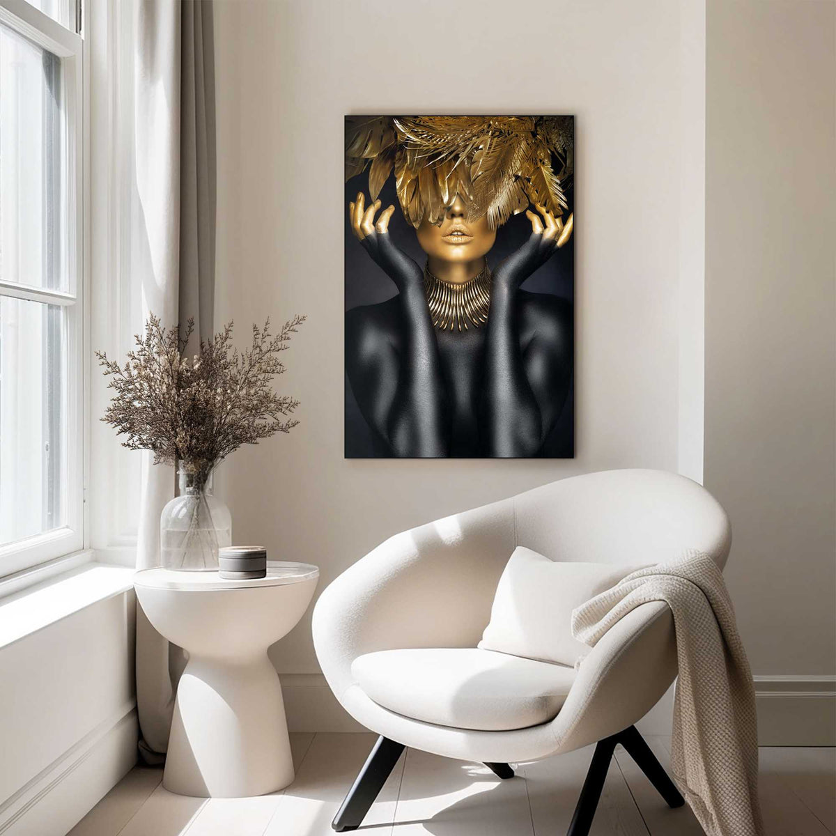 Wall Art Panel Golden Glamour 90x60
