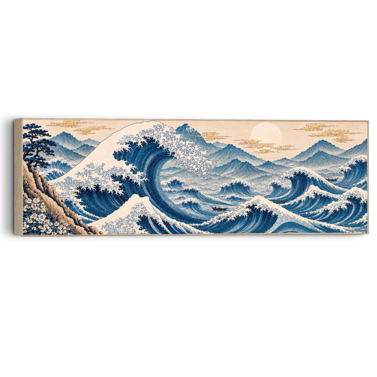 Wall Art Panel Katsushika Hokusai - The Great Wave 40x120
