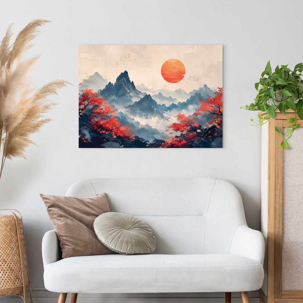 Canvas Japanese Mountains I 50x70