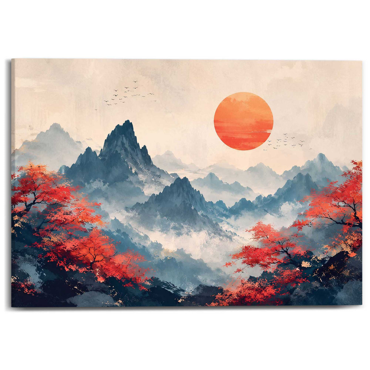 Canvas Japanese Mountains I 50x70