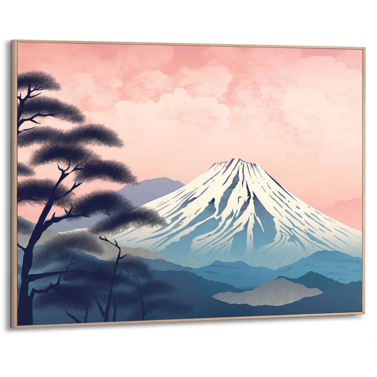 Framed Poster Mount Fuji Sunset 50x70
