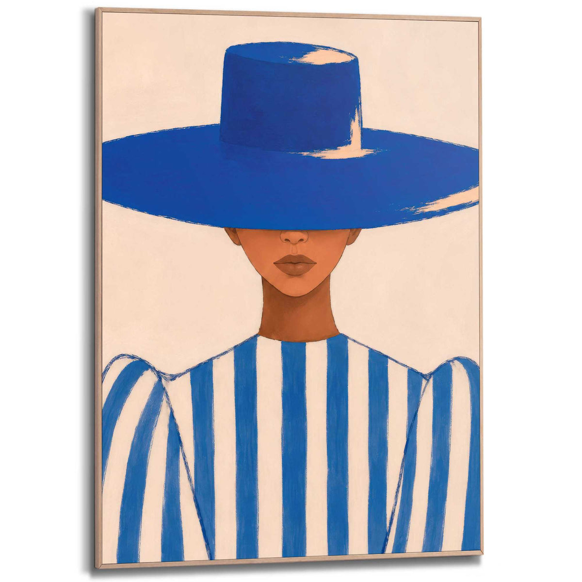 Framed Poster Bold Blue Hat 70x50